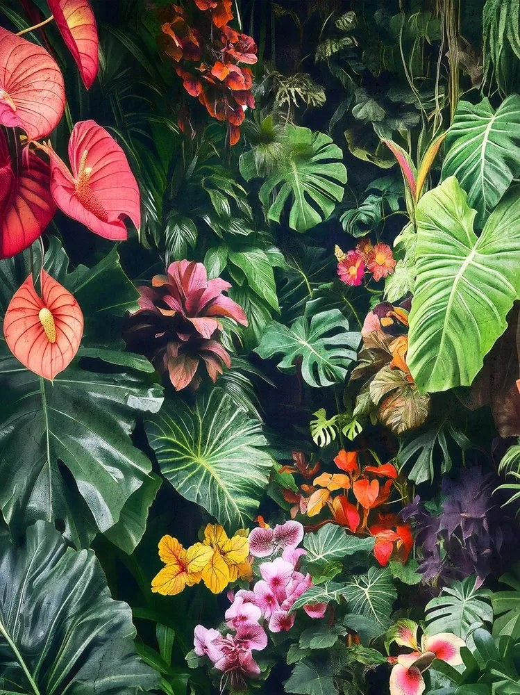 Fotótapéta függőleges virág Virágok falfestmény Ragasztó 206 x 275