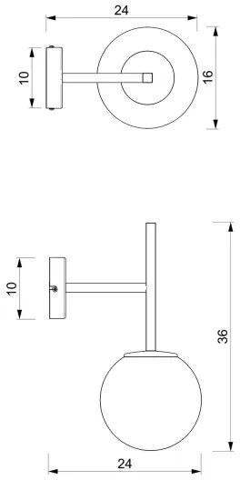 Fali lámpa DAGA 1xE14/60W/230V
