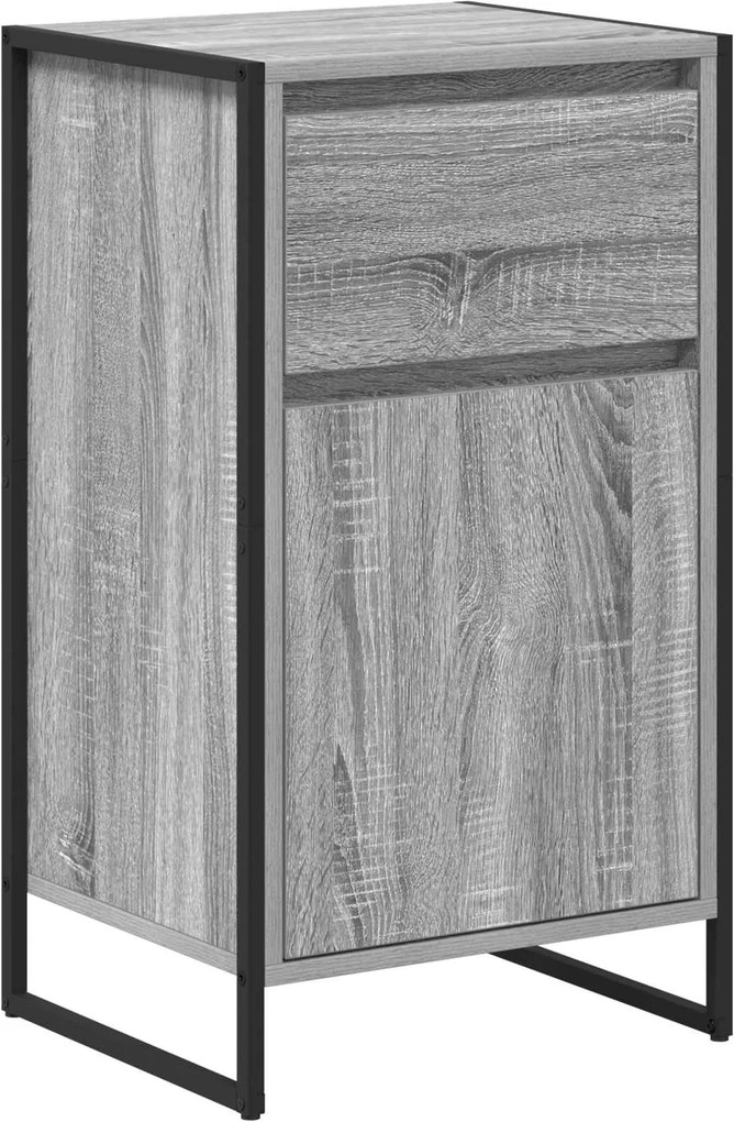 vidaXL Széf fiókkal Szürke Sonoma 81 x 36 x 150.5 cm Faanyag