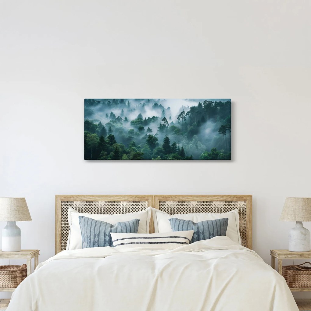 Kép - Erdő ködben (120x50 cm)