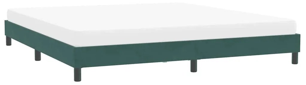 sötétzöld bársony ágykeret matrac nélkül 200x210 cm