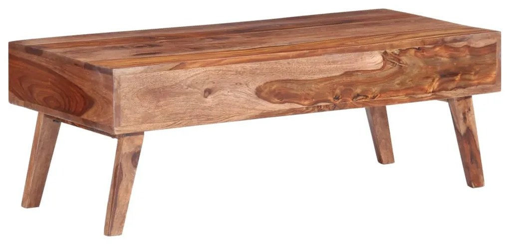 Szürke tömör fa dohányzóasztal 110 x 50 x 40 cm
