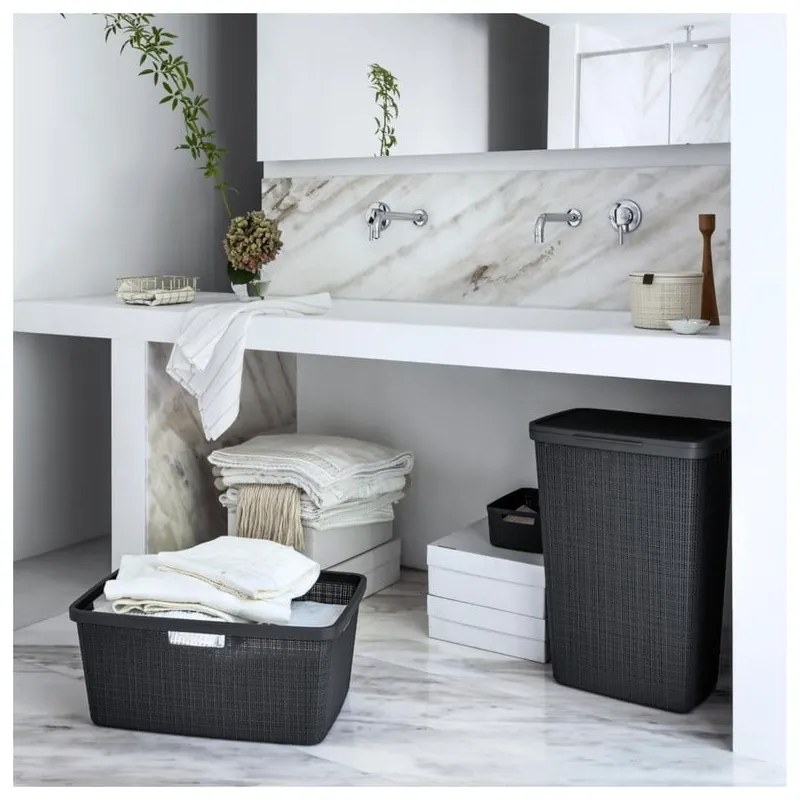 Jute sötétszürke szennyeskosár, 58 l - Curver