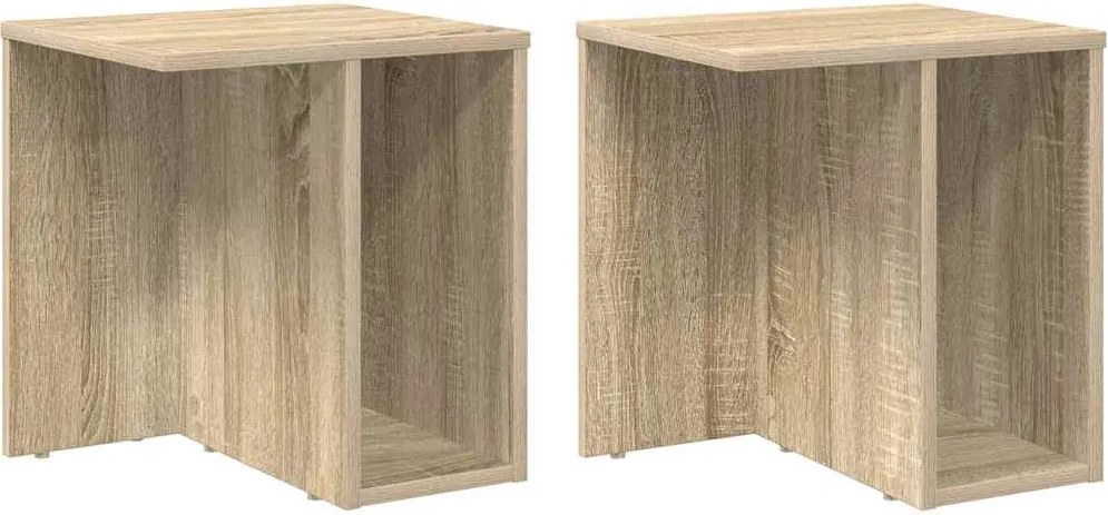 vidaXL Végasztal 2 pcs Sonoma tölgy 37 x 32 x 40 cm Faanyag
