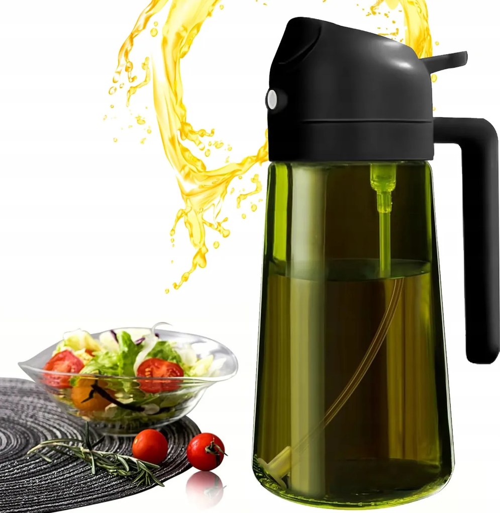 Permetező Ecet Olaj Adagoló 2IN1 Üveg Grillezéshez 470 ml