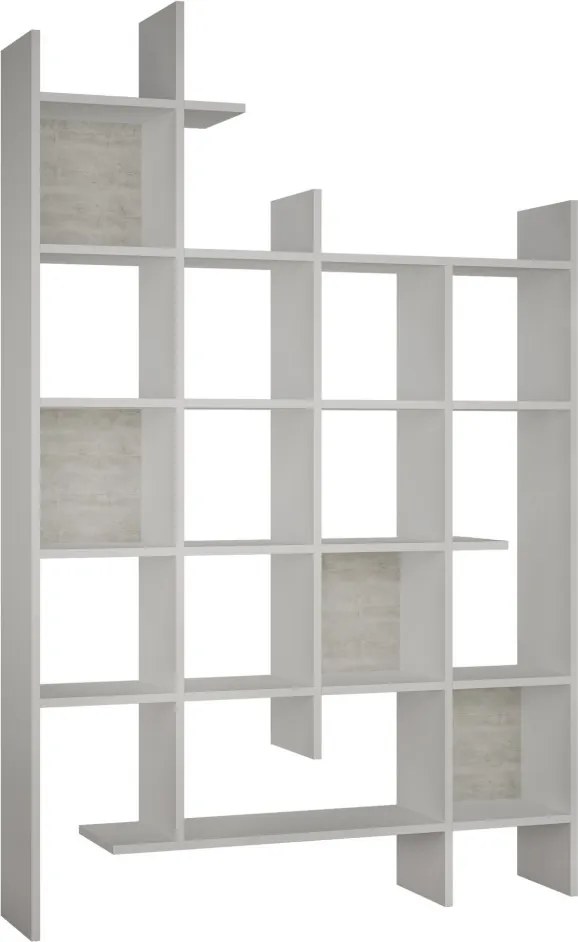 Manco könyvespolc, fehér, 122 cm