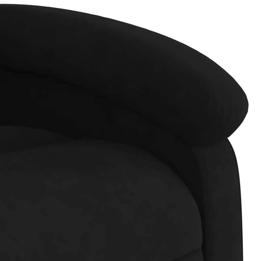 fekete bársony relaxfotel