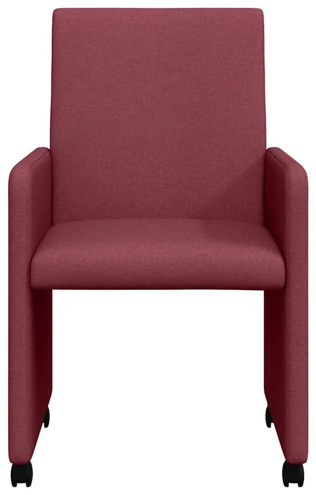 Kerekes Étkező Székek 2 pcs bordó 57 x 66 x 94 cm szövet
