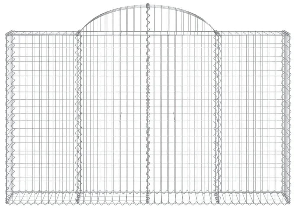 4 db íves horganyzott vas gabion kosár 200x30x120/140 cm