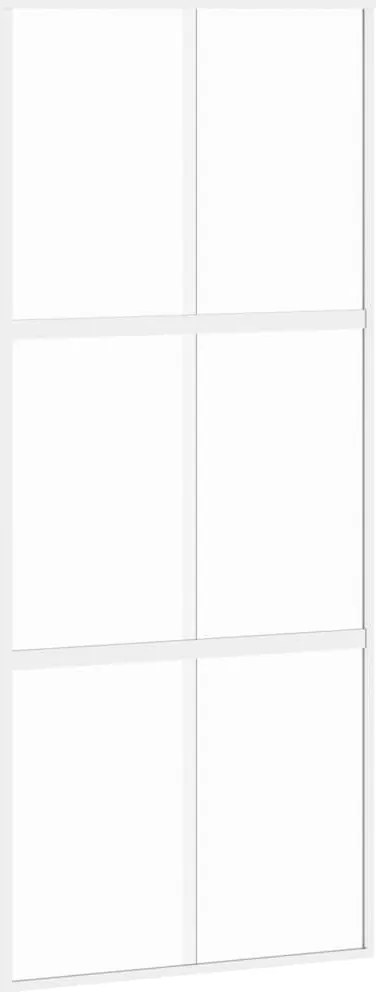 vidaXL fehér edzett üveg és alumínium tolóajtó 90 x 205 cm