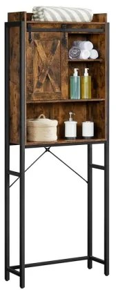 Fürdőszobai polc RENARO barna/fekete