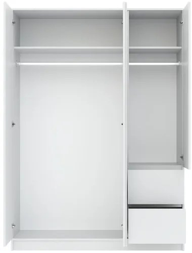 BASIT Gardrób Szekrény Fehér Színben 147 cm