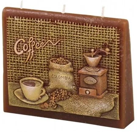 Kávé boríték illatgyertya, 13 x 11 x 4 cm