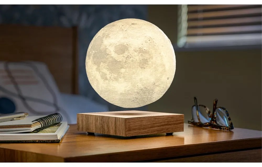 Barna LED asztali lámpa (magasság 14 cm) Moon – Gingko