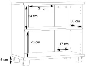 Fürdőszobai szekrény VENOM antracit/barna