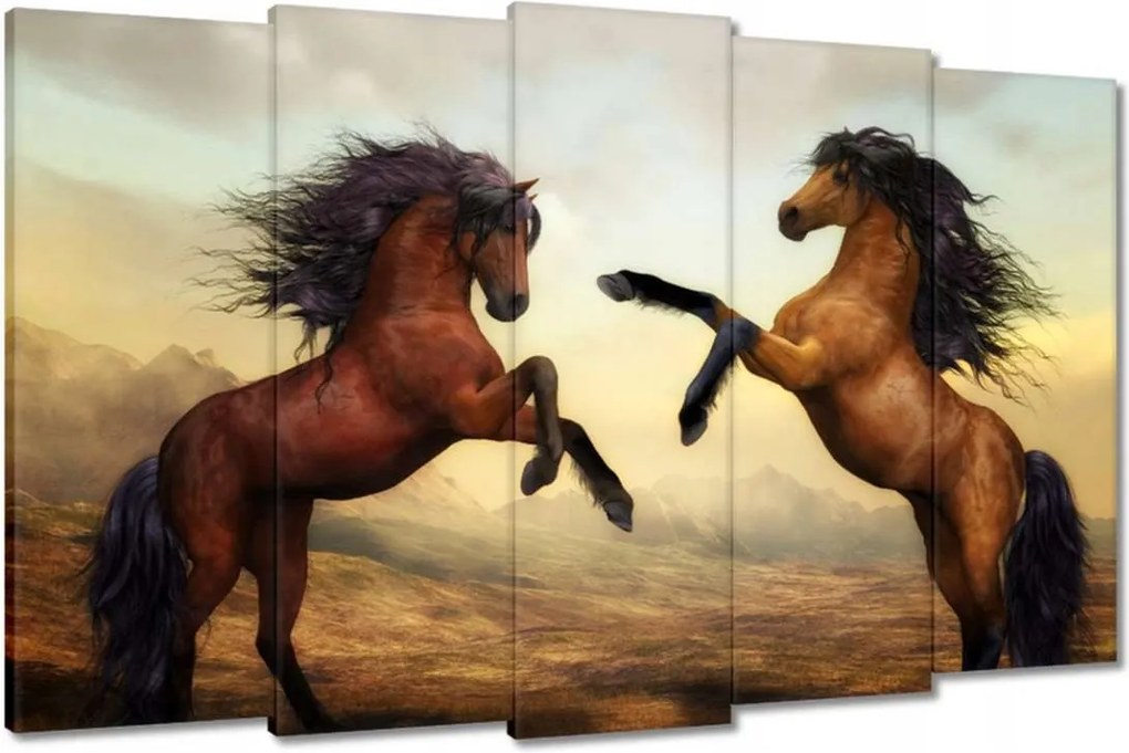 Vászonkép 150x95 Lovak paripák