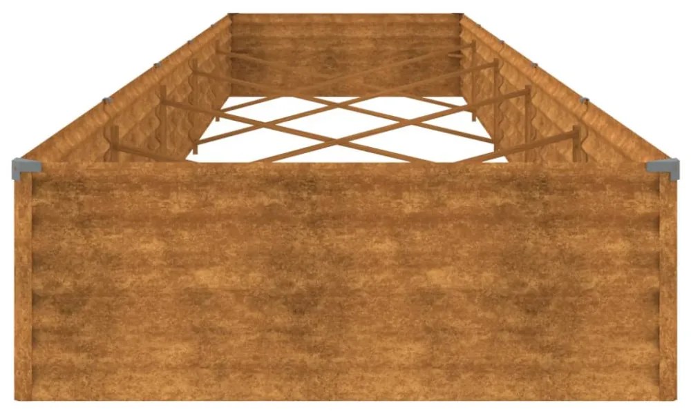 corten acél kerti magaságyás 482x100x36 cm
