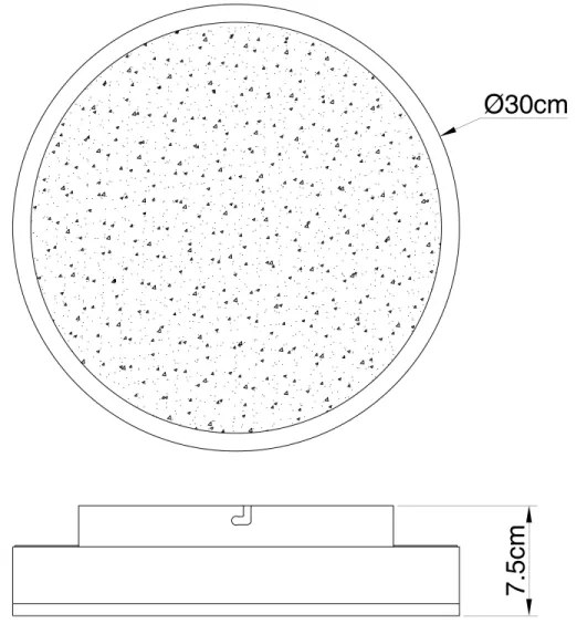 Globo 48460-24 - LED Mennyezeti lámpa HEDI LED/24W/230V á. 30 cm fekete