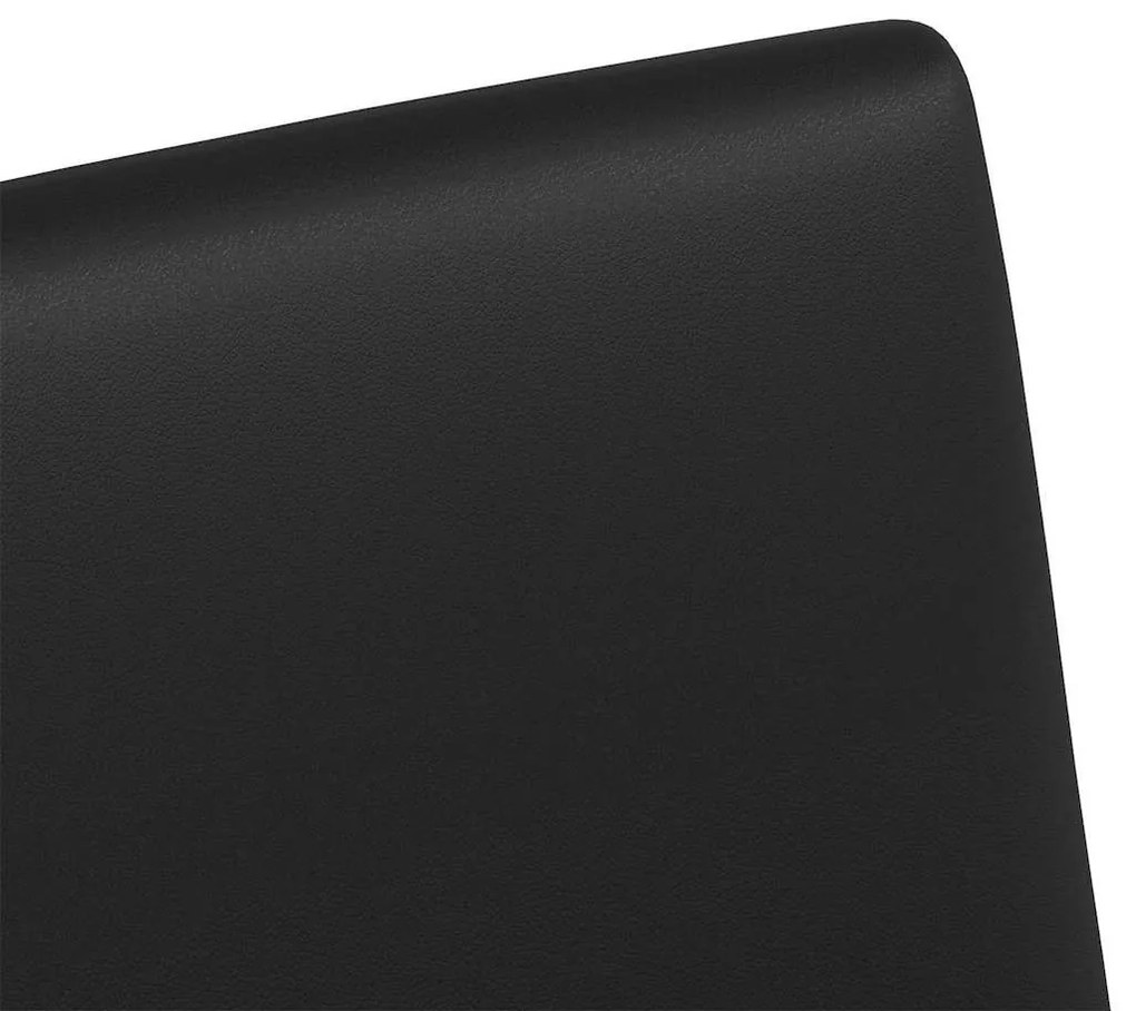 vidaXL Kerekes Étkező Székek 2 pcs Fekete 57 x 66 x 94 cm Műbőr