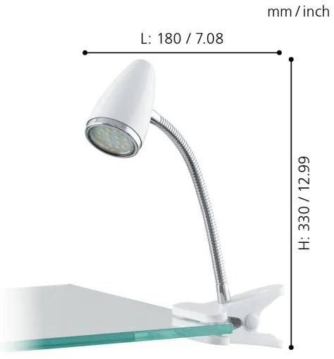 Eglo 94329 - LED Csíptetős lámpa RICCIO 1xGU10-LED/3W/230V