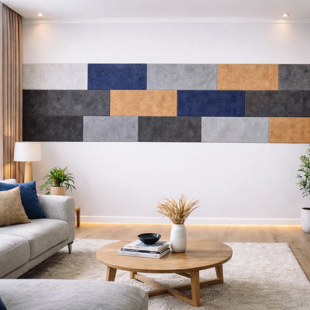 Bilnora extra sűrű akusztikai filc falpanel 120x30x1,2cm vastag - 11 navy blue