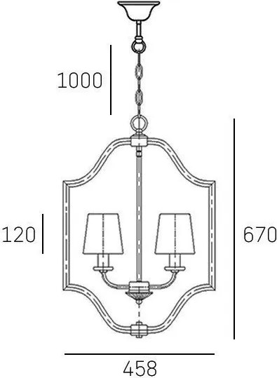 Cosmolight klasszikus csillár new york 1 ezüst cosp04380ch-bk
