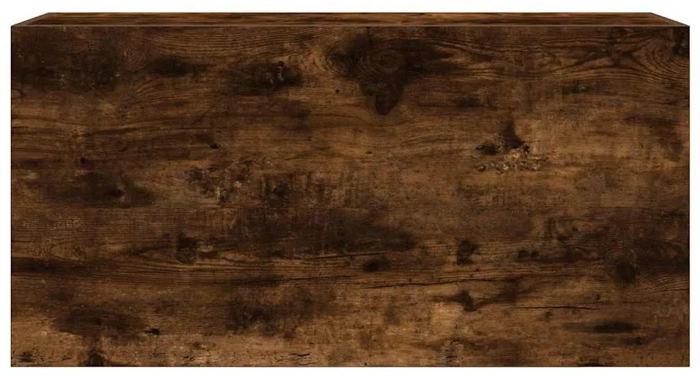 füstös tölgyszínű szerelt fa fali fürdőszobaszekrény 80x25x40cm