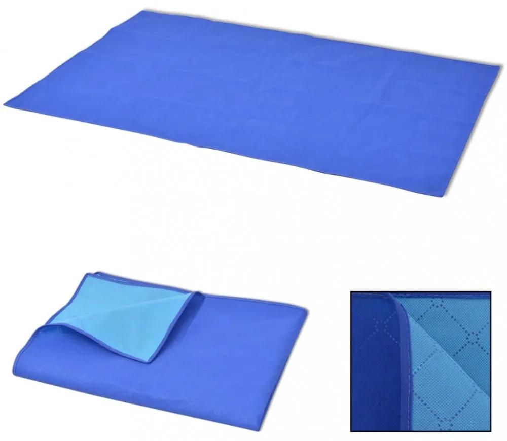 Piknik lepedő kék és világoskék 100 x 150 cm