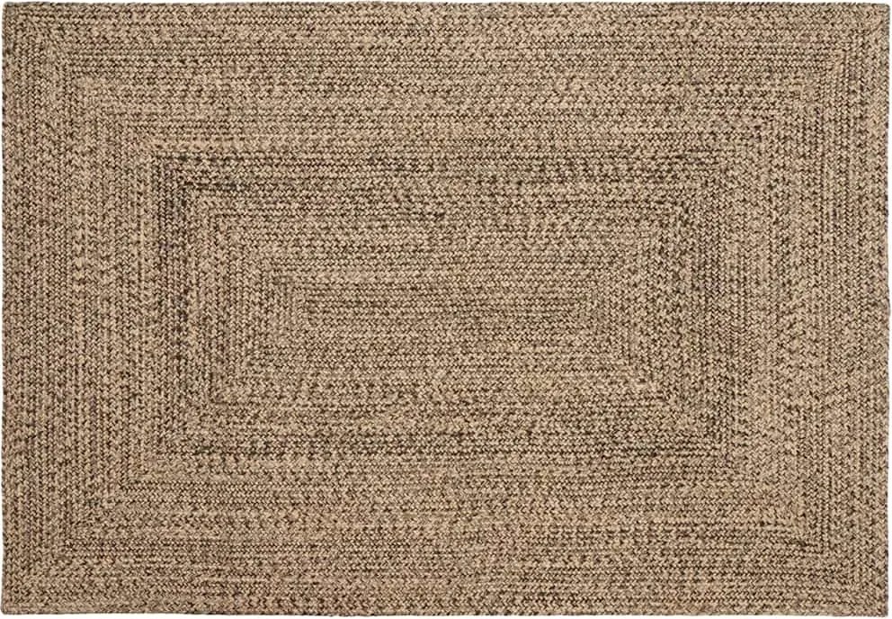 vidaXL Területszőnyegek Természetes és fekete 140 x 200 cm Juta
