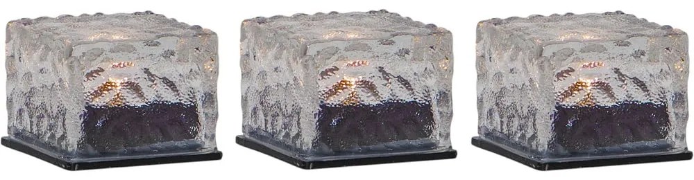 Napelemes kültéri LED gyertya szett 3 db-os (magasság 5,5 cm) Icecube – Star Trading