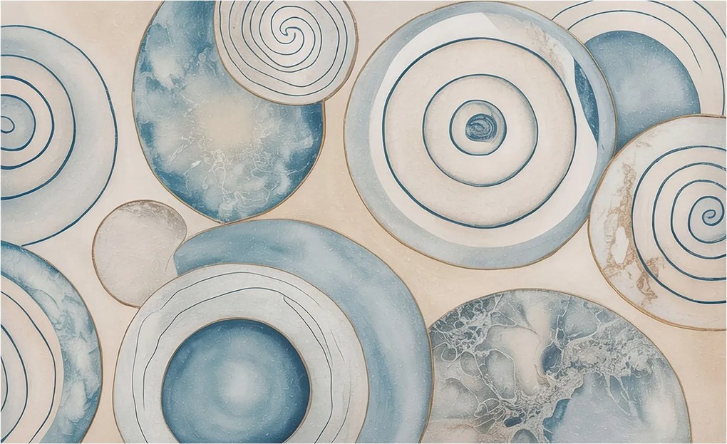 Flizelin tapéta Divatos 3D fali ragasztó Spirál örvények 416x254 ragasztó