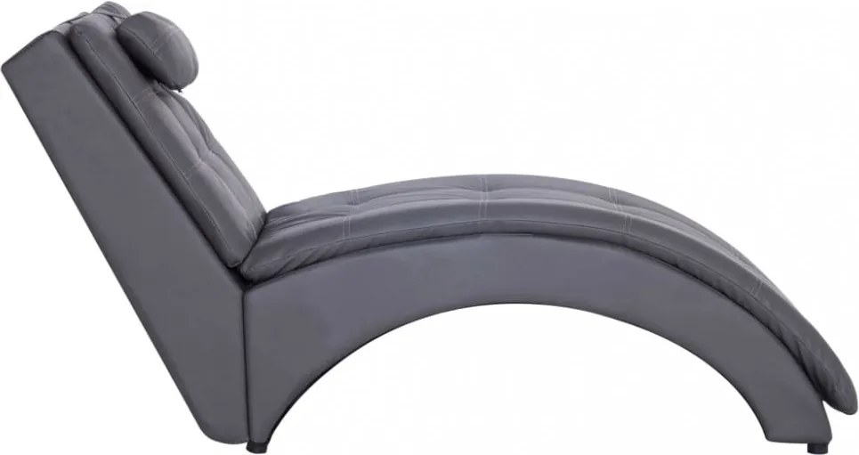 Szürke műbőr dívány párnával