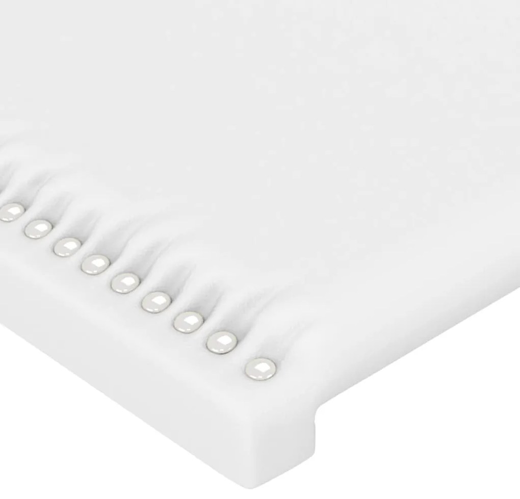 fehér műbőr LED-es fejtámla 163x16x118/128 cm