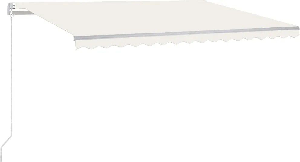 vidaXL krémszínű kézzel kihúzható napellenző 450 x 300 cm