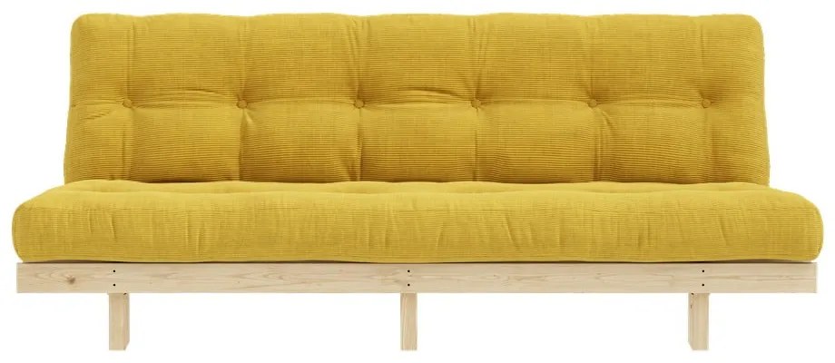 Sárga kordbársony kanapé 200 cm Lean – Karup Design