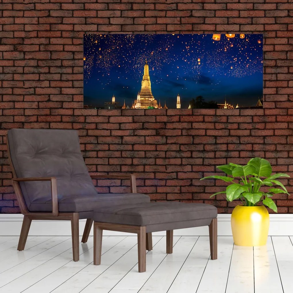 Kép - A boldogság lámpásai, Bangkok (120x50 cm)