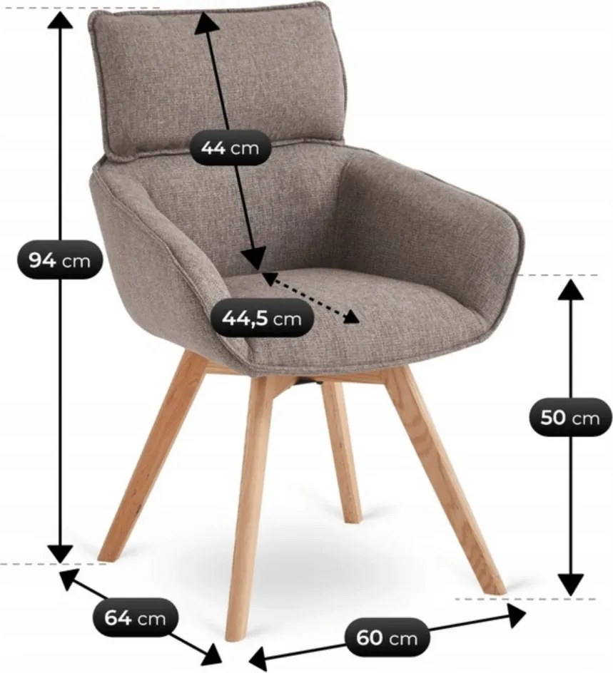 Forgó szék barna színben, DIAS