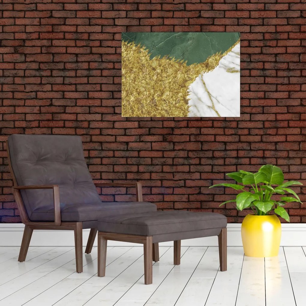 Üveg kép - Zöld márvány N⁰2 (70x50 cm)