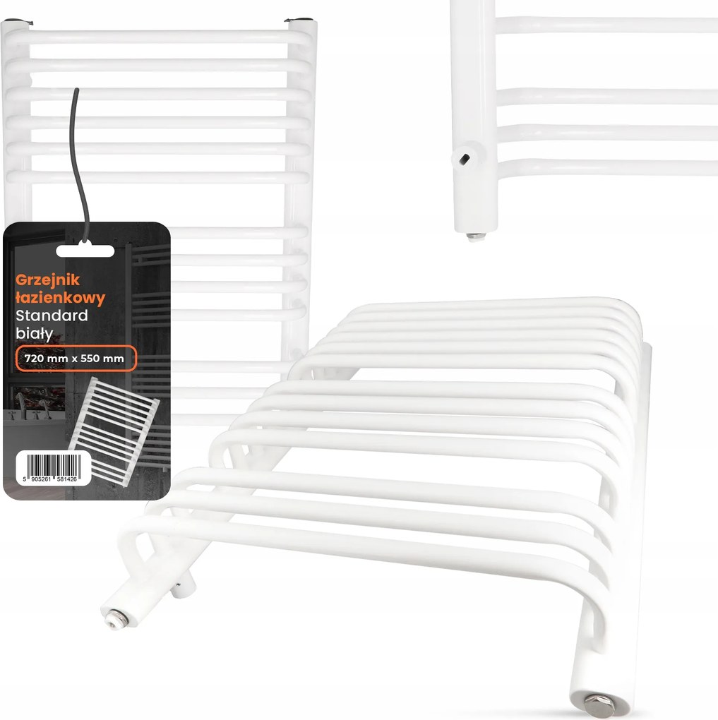 Fürdőszobai radiátor Létra Radiátor Létra Fehér 720x550 mm Fürdőszoba 2G