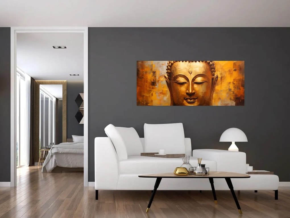 Kép - Buddha, olajfestmény (120x50 cm)