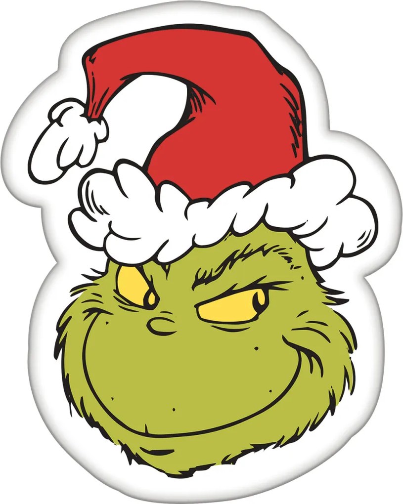 A Grincs Smile formapárna, díszpárna 36x29 cm