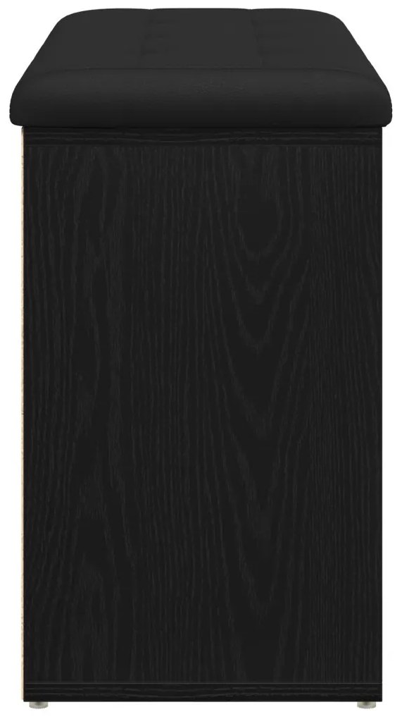 Tárolópad Fekete Tölgy 80x30x48 cm Műgyanta