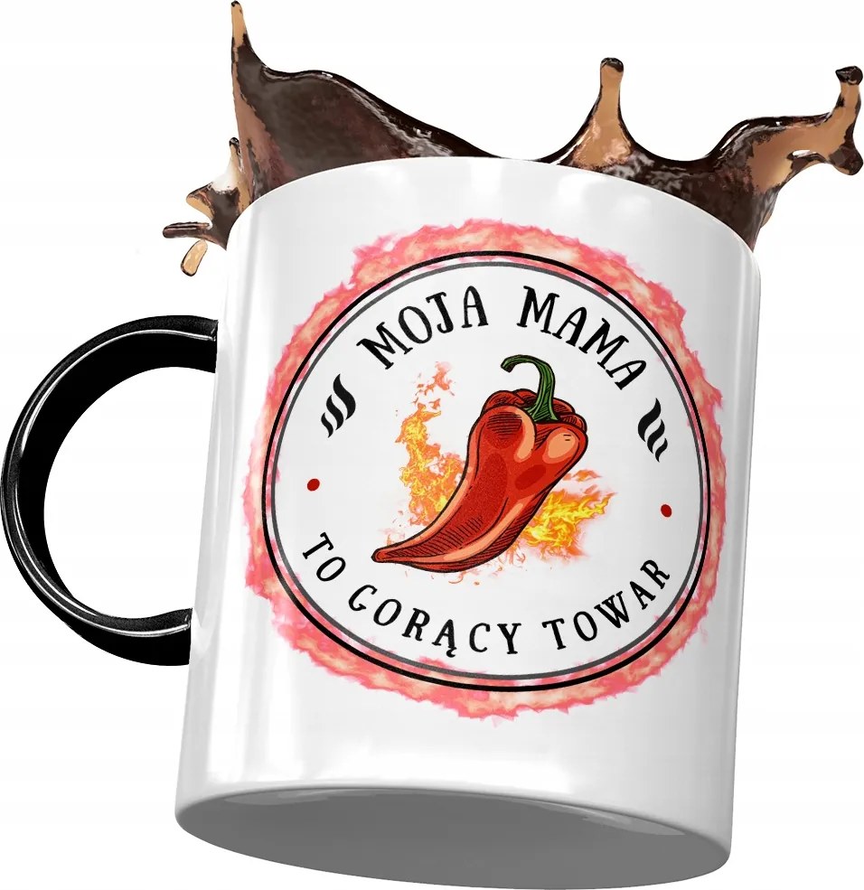 Fekete Bögre Anyák napjára Nyomtatott fényképpel