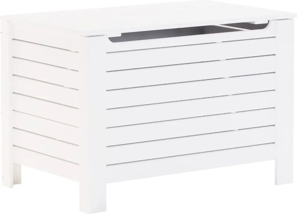 vidaXL RANA fehér tömör fenyőfa tárolóláda fedéllel 100 x 49 x 54 cm