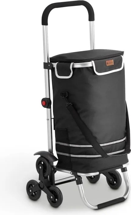 Összecsukható alumínium bevásárlókocsi 6 kerekes 30 kg