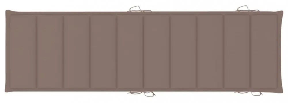 tópszínű oxford szövet napozóágy párna 186x58x4 cm