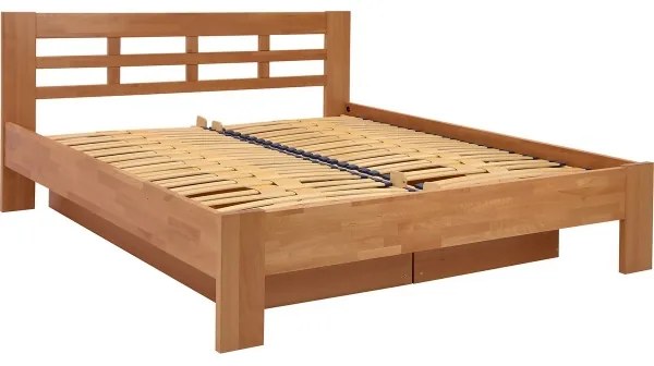 Franciai ágy tömör fából tárolóhellyel ANGELA 180x200 cm szilva