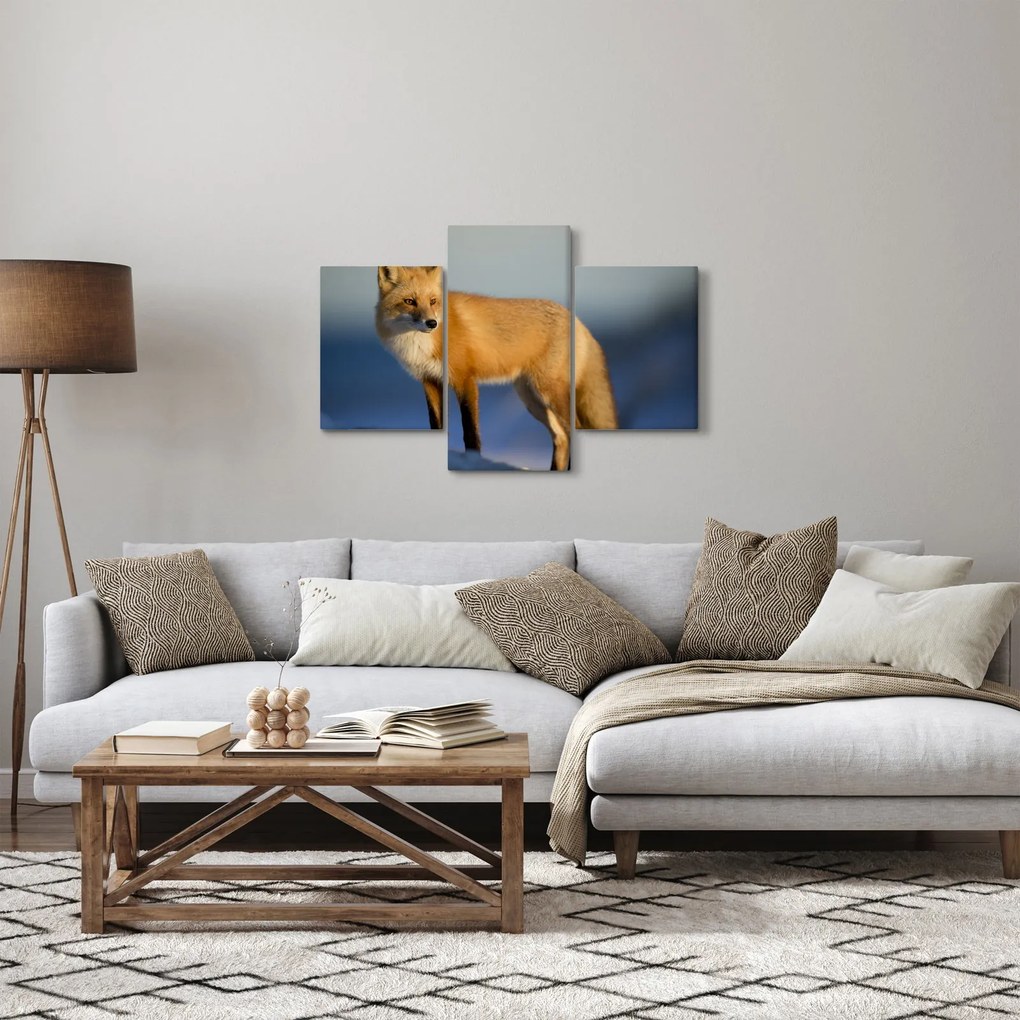 Kép - Róka a hóban (90x60 cm)