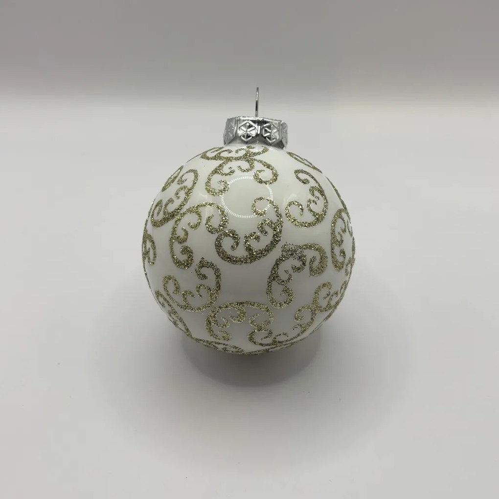 Winter Ornaments kézzel festett üveg karácsonyi gömb szett 6*7cm