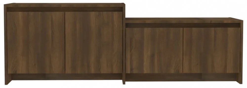 barna tölgyszínű szerelt fa TV-szekrény 146,5x35x50 cm